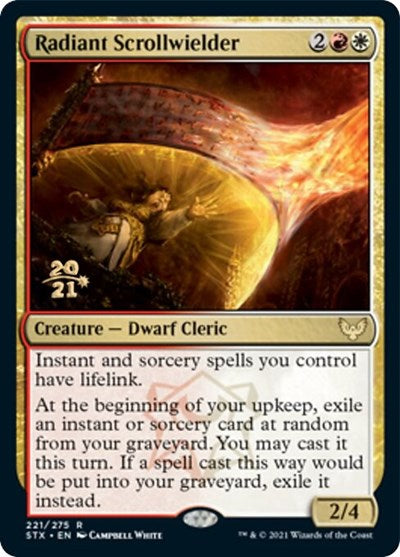 Radiant Scrollwielder [Strixhaven: School of Mages Prerelease Promos] Magic: The Gathering