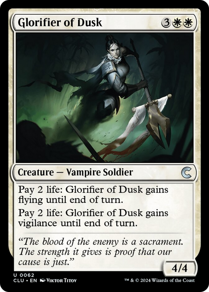 Glorifier of Dusk [Ravnica: Clue Edition] Magic: The Gathering