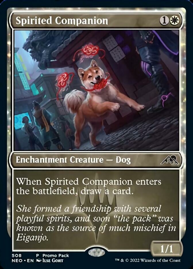 Spirited Companion (Promo Pack) [Kamigawa: Neon Dynasty Promos] Magic: The Gathering