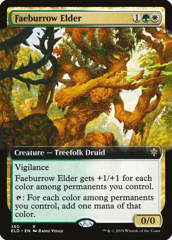 Faeburrow Elder (Extended Art) [Throne of Eldraine] Magic: The Gathering