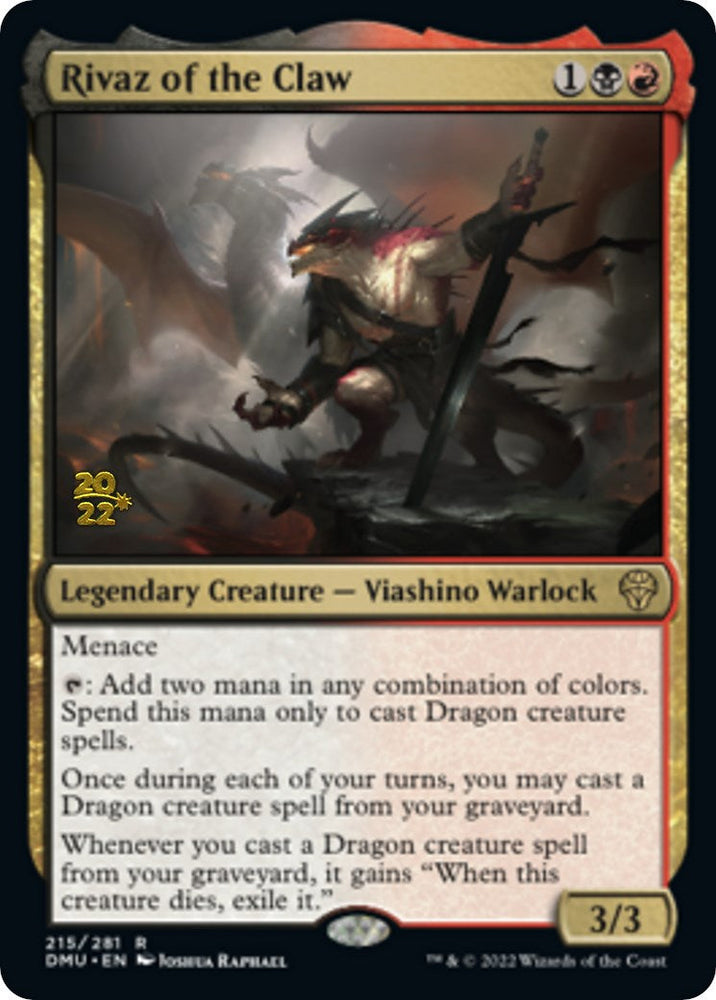 Rivaz of the Claw [Dominaria United Prerelease Promos] Magic: The Gathering
