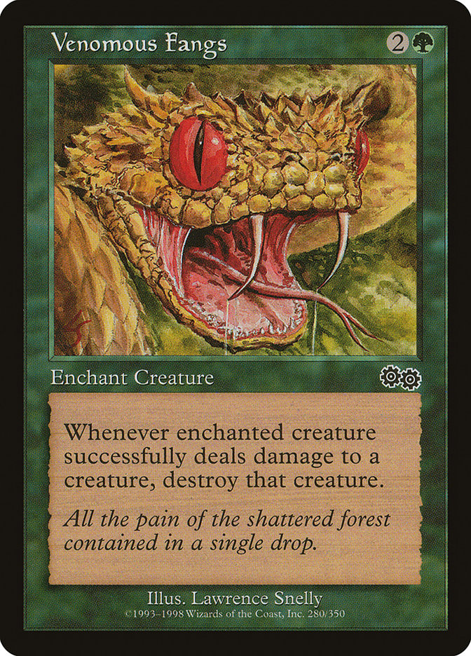 Venomous Fangs [Urza's Saga] Magic: The Gathering