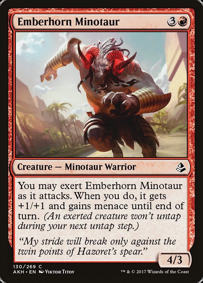 Emberhorn Minotaur [Amonkhet] Magic: The Gathering