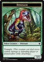 Dinosaur // Treasure (008) Double-Sided Token [Ixalan Tokens] Magic: The Gathering