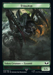 Tyranid (017) // Tyranid (018) Double-Sided Token (Surge Foil) [Warhammer 40,000 Tokens] Magic: The Gathering
