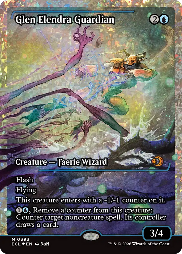 Glen Elendra Guardian (0393) (Showcase) (Fracture Foil) [Lorwyn Eclipsed] Magic: The Gathering