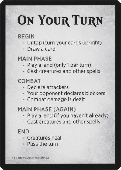 Rules Card [War of the Spark Tokens] Magic: The Gathering