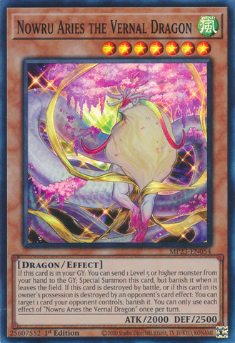 Nowru Aries the Vernal Dragon [MP23-EN054] Super Rare - Yugioh Cards For Your TCG Needs!