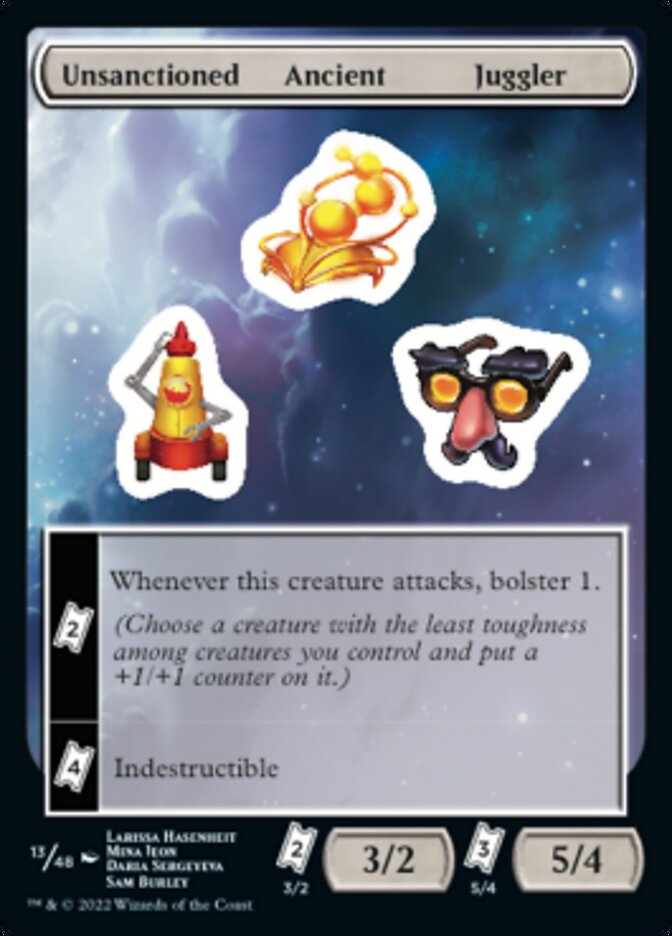Unsanctioned Ancient Juggler [Unfinity Stickers] Magic: The Gathering