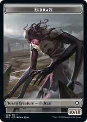 Servo // Eldrazi Double-Sided Token [The Brothers' War Commander Tokens] Magic: The Gathering