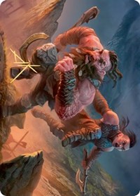 Dwarven Reinforcements Art Card (Gold-Stamped Signature) [Kaldheim Art Series] Magic: The Gathering