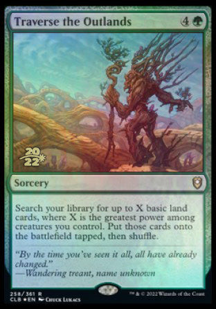 Traverse the Outlands [Commander Legends: Battle for Baldur's Gate Prerelease Promos] Magic: The Gathering