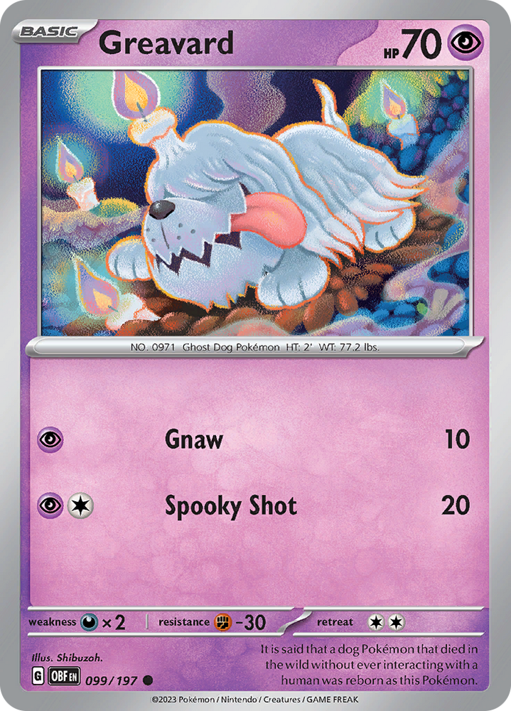Greavard (099/197) [Scarlet & Violet: Obsidian Flames] Pokémon