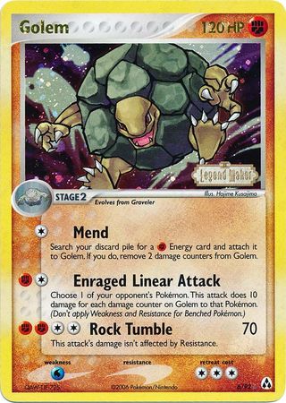 Golem (6/92) (Stamped) [EX: Legend Maker] Pokémon