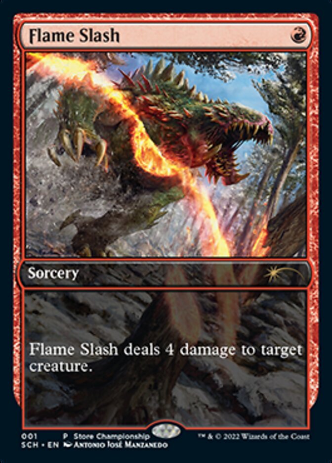 Flame Slash (Extended Art) [Store Championships 2022] Magic: The Gathering