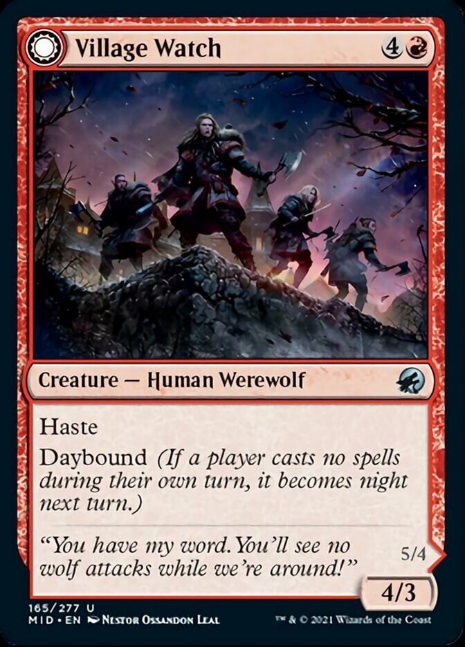 Village Watch // Village Reavers [Innistrad: Midnight Hunt] Magic: The Gathering