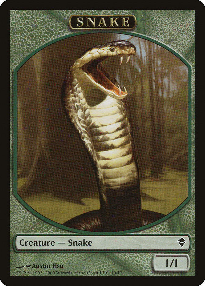 Snake Token [Zendikar Tokens] Magic: The Gathering