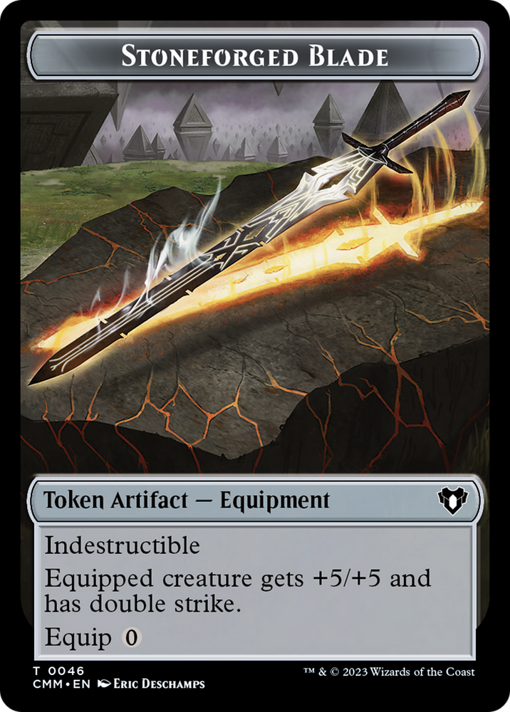 Stoneforged Blade Token [Commander Masters Tokens] Magic: The Gathering