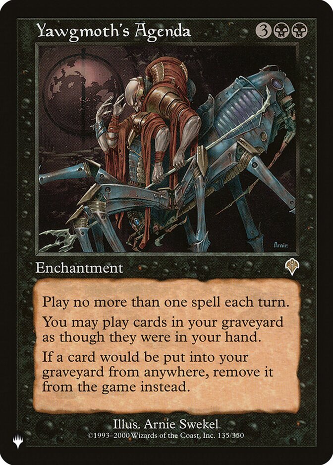 Yawgmoth's Agenda [The List] Magic: The Gathering