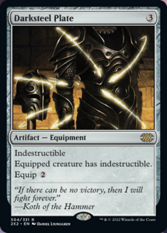 Darksteel Plate [Double Masters 2022] Magic: The Gathering