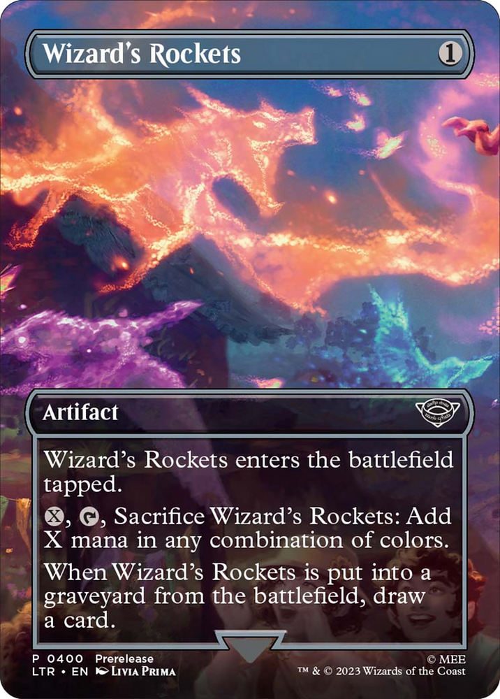 Wizard's Rockets (Borderless Alternate Art) [The Lord of the Rings: Tales of Middle-Earth] Magic: The Gathering
