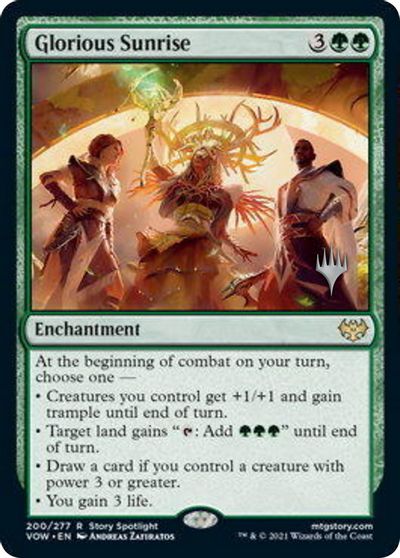 Glorious Sunrise (Promo Pack) [Innistrad: Crimson Vow Promos] Magic: The Gathering