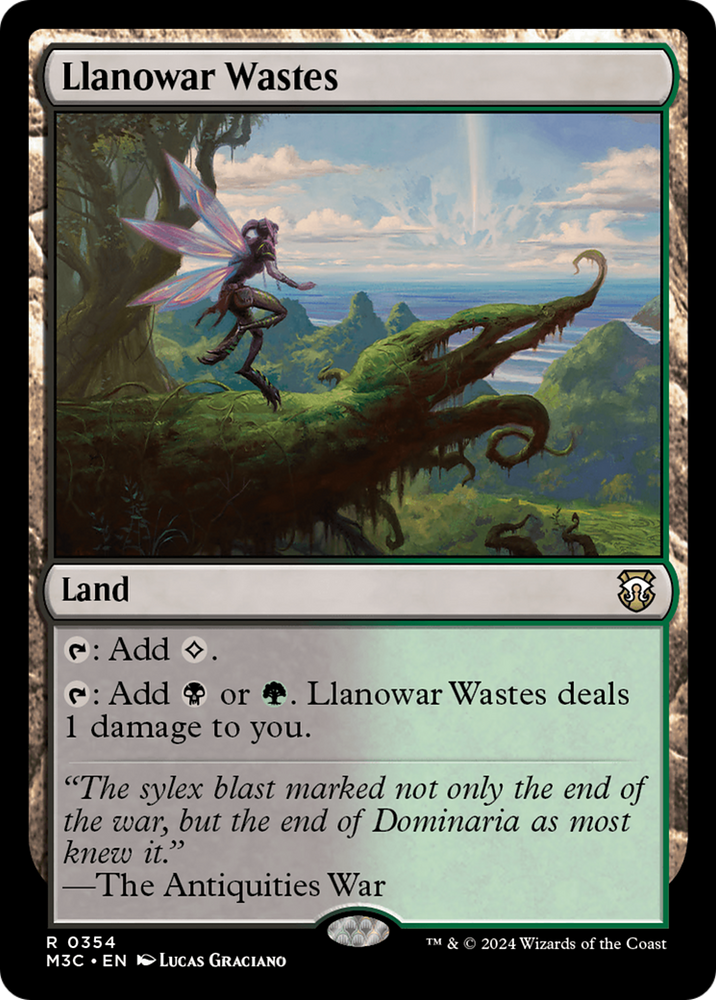 Llanowar Wastes (Ripple Foil) [Modern Horizons 3 Commander] Magic: The Gathering