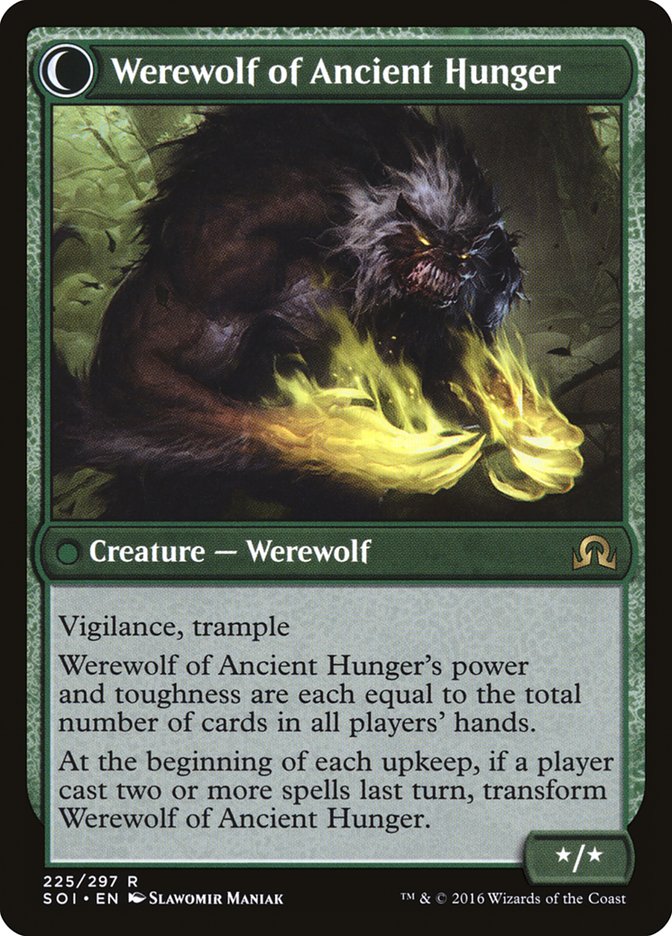 Sage of Ancient Lore // Werewolf of Ancient Hunger [Shadows over Innistrad] Magic: The Gathering