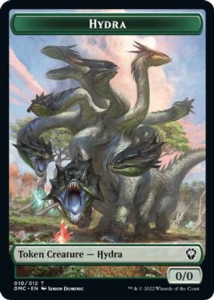 Snake // Hydra Double-Sided Token [Dominaria United Commander Tokens] Magic: The Gathering