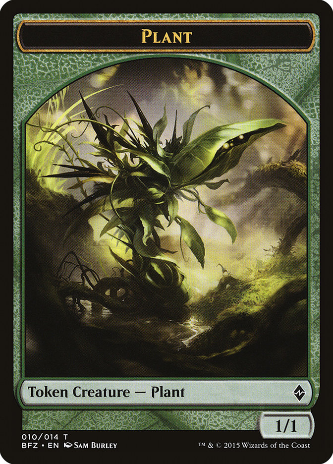 Plant Token [Battle for Zendikar Tokens] Magic: The Gathering