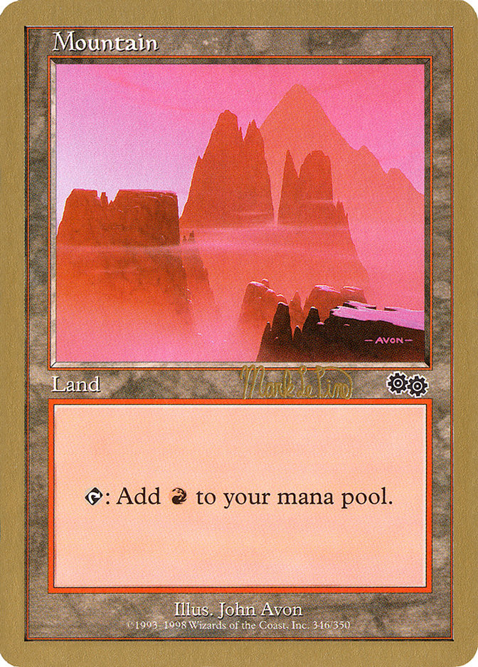 Mountain (mlp346b) (Mark Le Pine) [World Championship Decks 1999] Magic: The Gathering