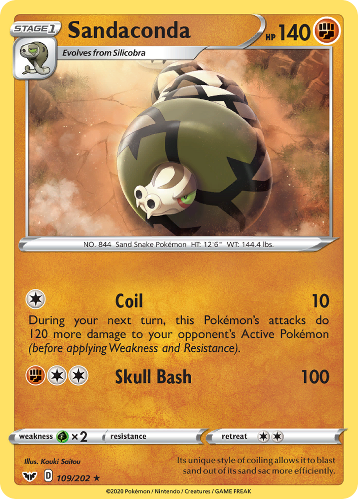 Sandaconda (109/202) [Sword & Shield: Base Set] Pokémon