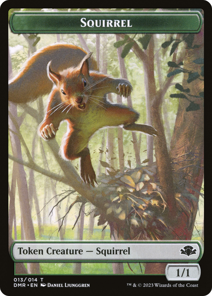Squirrel Token [Dominaria Remastered Tokens] Magic: The Gathering