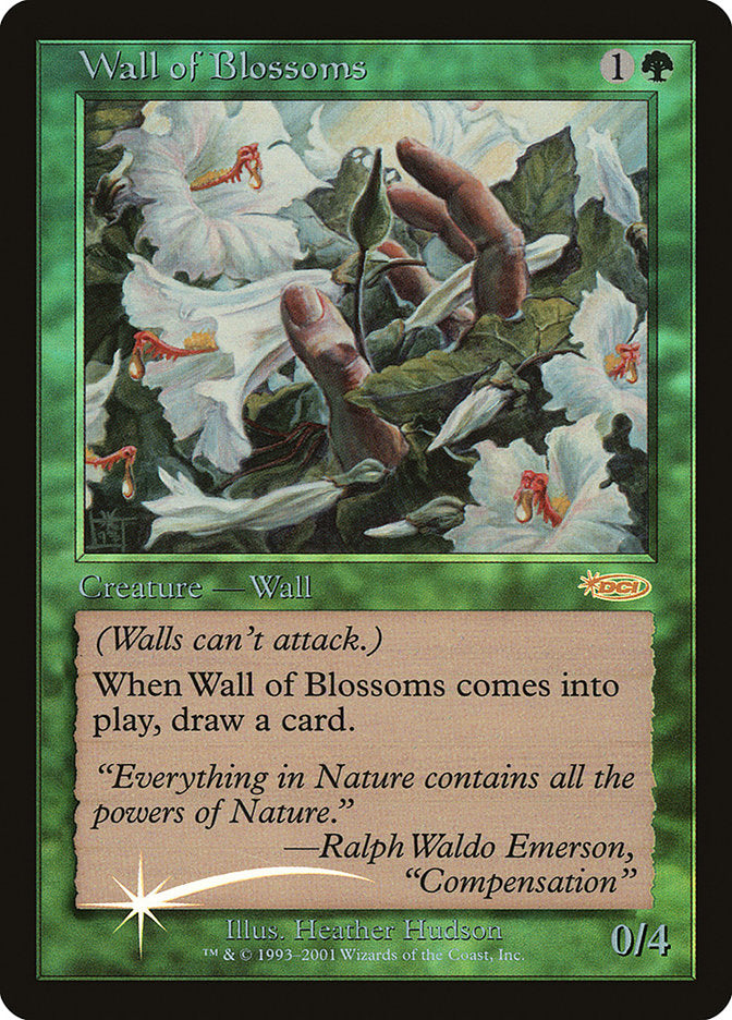 Wall of Blossoms [Friday Night Magic 2002] Magic: The Gathering