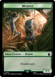 Alien Rhino // Mutant Double-Sided Token [Doctor Who Tokens] Magic: The Gathering