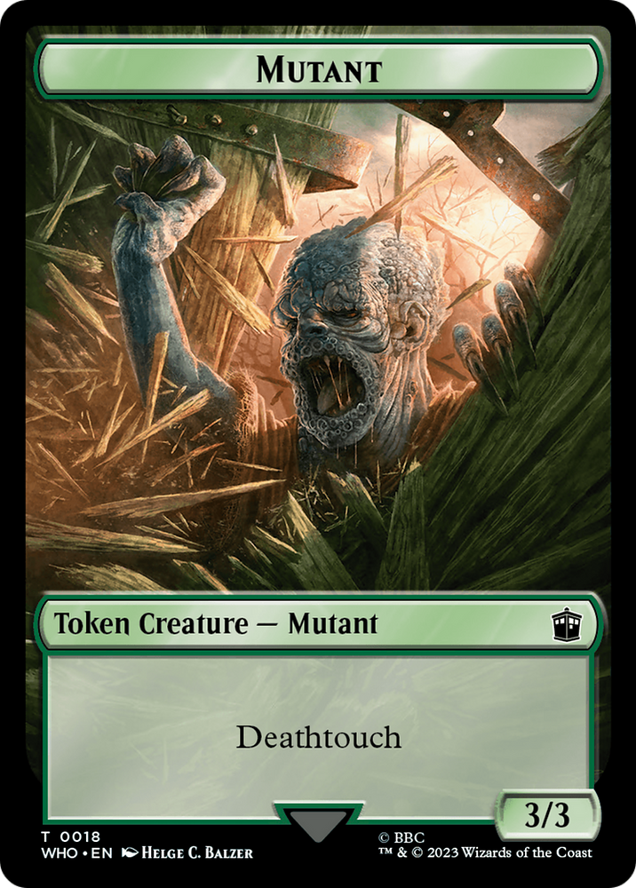Alien Insect // Mutant Double-Sided Token [Doctor Who Tokens] Magic: The Gathering