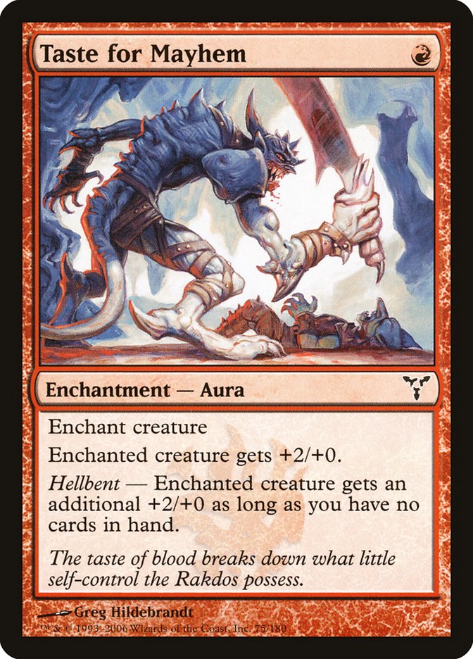 Taste for Mayhem [Dissension] Magic: The Gathering