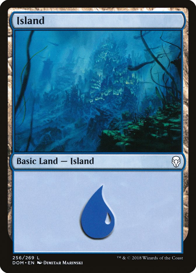 Island (256) [Dominaria] Magic: The Gathering