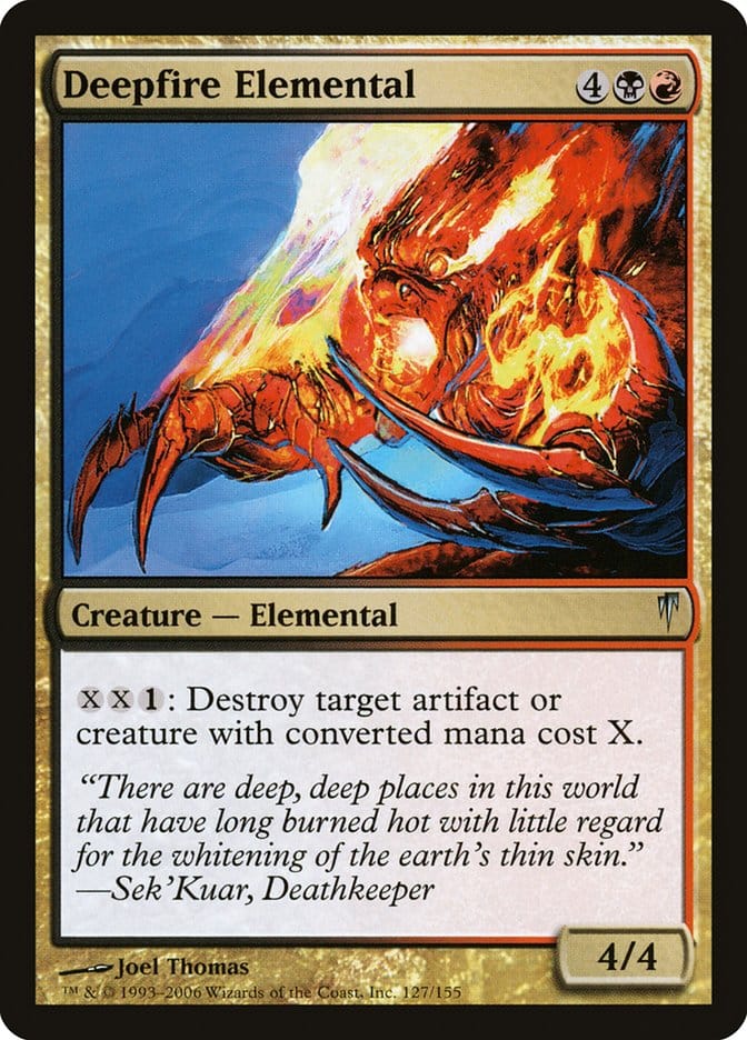 Deepfire Elemental [Coldsnap] Magic: The Gathering