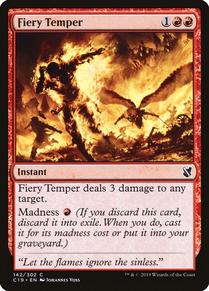 Fiery Temper [Commander 2019] Magic: The Gathering