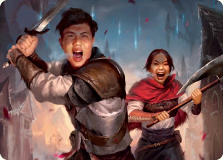 Daybreak Combatants Art Card [Innistrad: Crimson Vow Art Series] Magic: The Gathering