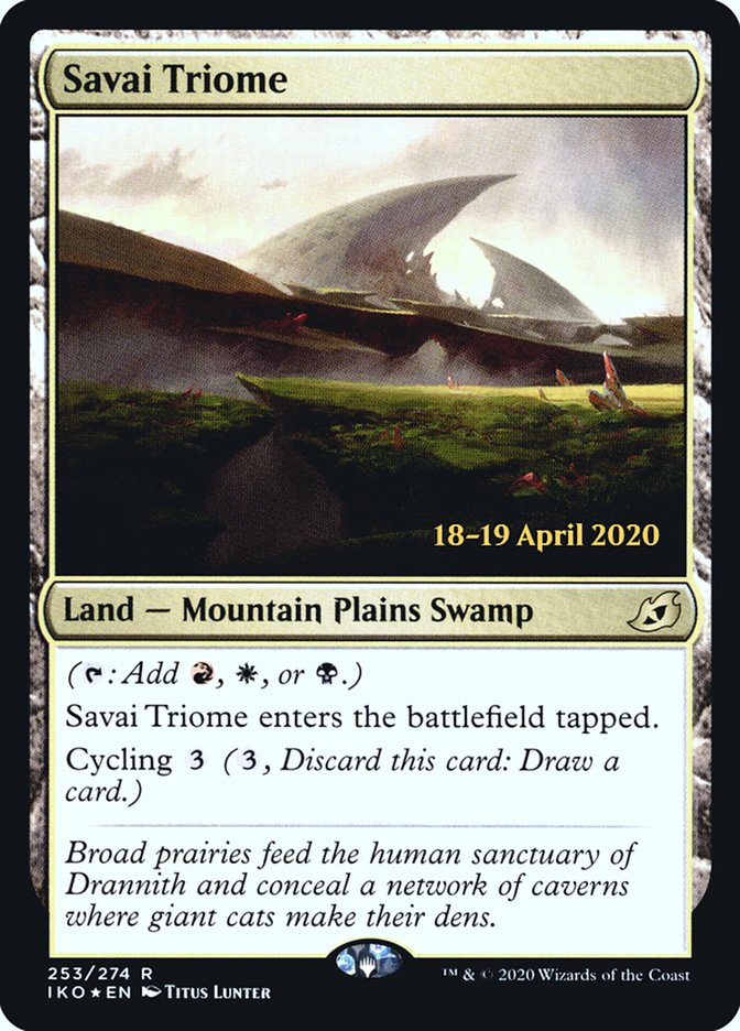 Savai Triome [Ikoria: Lair of Behemoths Prerelease Promos] Magic: The Gathering