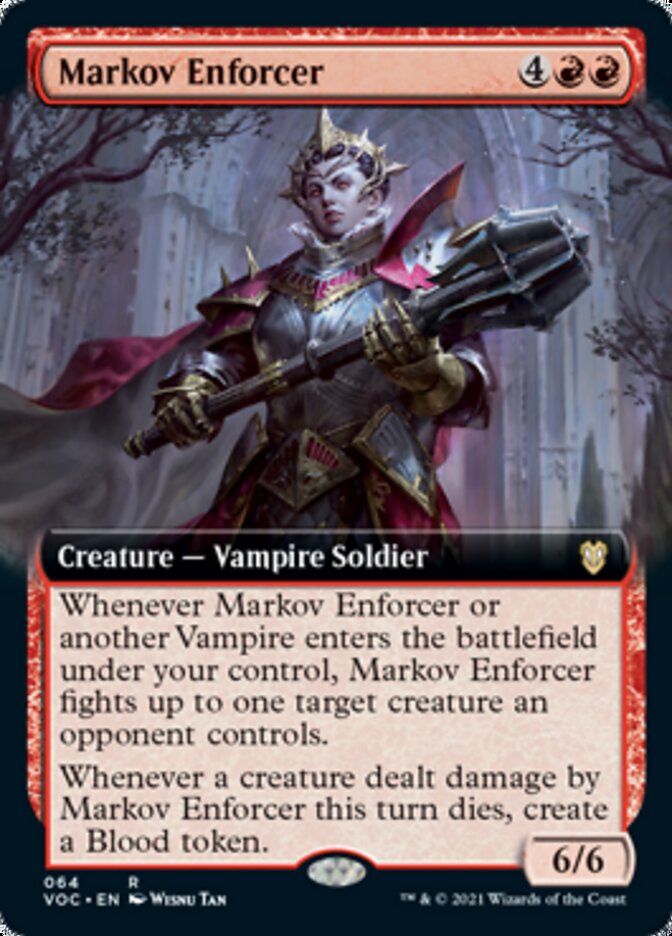 Markov Enforcer (Extended Art) [Innistrad: Crimson Vow Commander] Magic: The Gathering