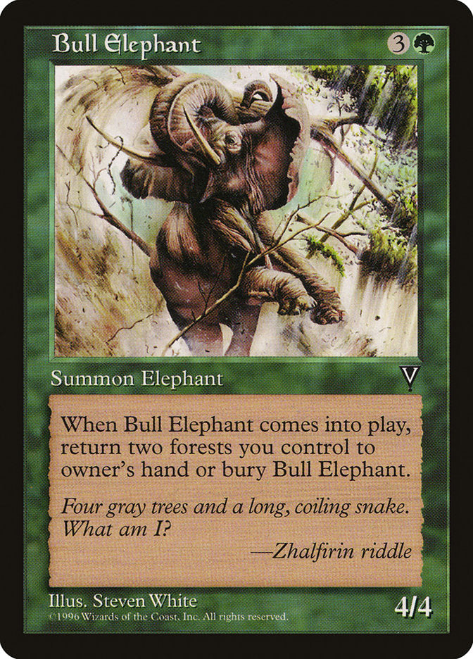 Bull Elephant [Visions] Magic: The Gathering