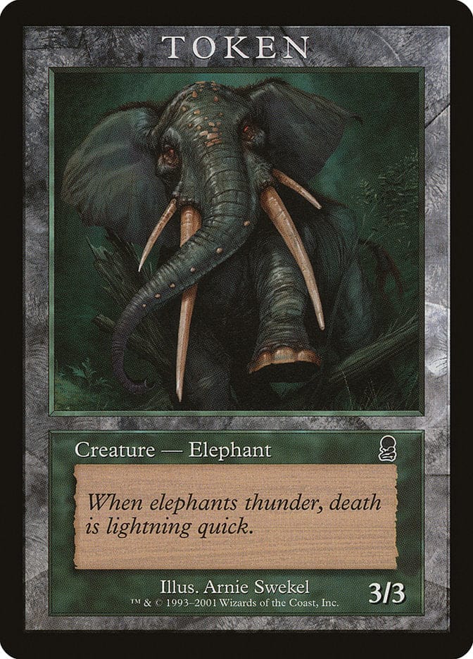 Elephant Token [Magic Player Rewards 2002] Magic: The Gathering