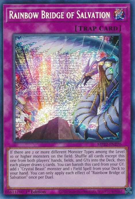Rainbow Bridge of Salvation [MP22-EN270] Prismatic Secret Rare - Yugioh Cards For Your TCG Needs!