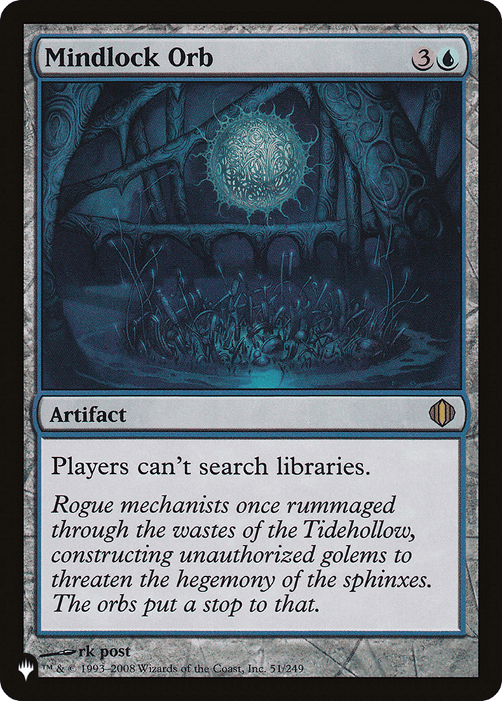 Mindlock Orb [The List] Magic: The Gathering
