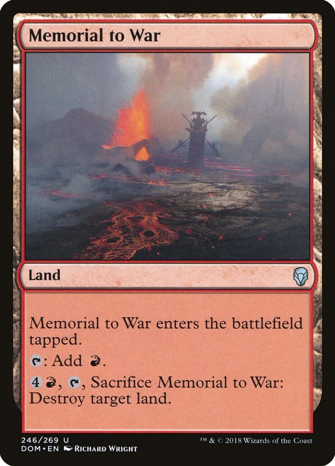 Memorial to War [Dominaria] Magic: The Gathering