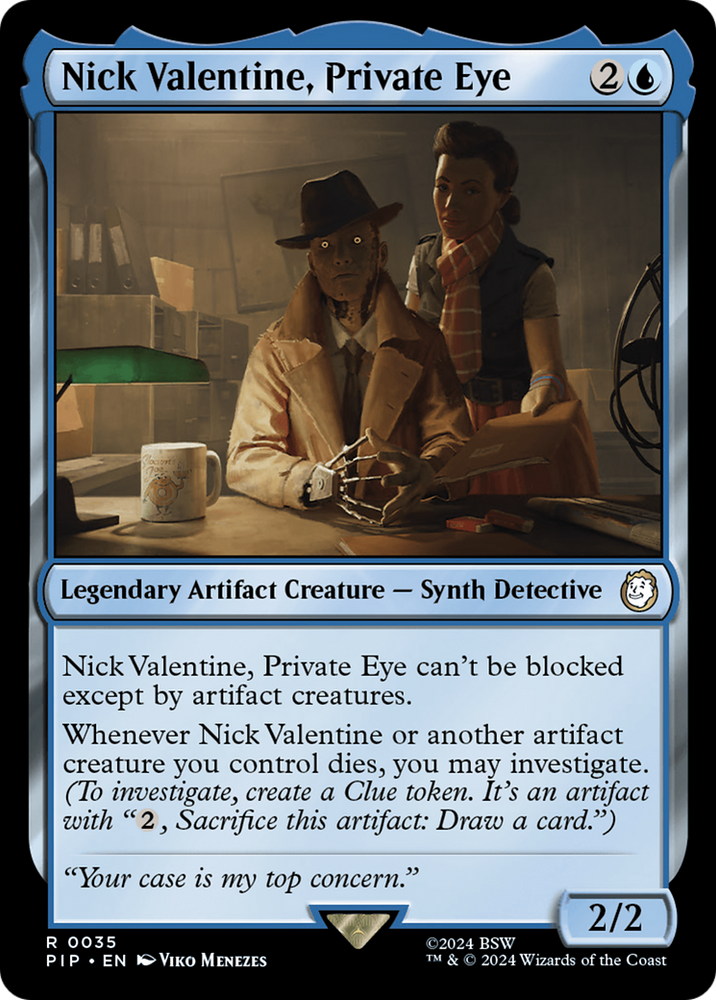 Nick Valentine, Private Eye [Fallout] Magic: The Gathering
