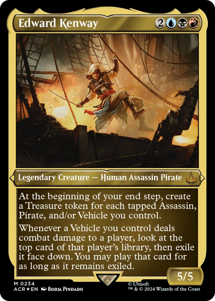 Edward Kenway (Foil Etched) [Assassin's Creed] Magic: The Gathering